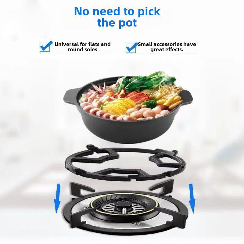 Four/Five-Claw Cast Iron Gas Stove Rack Anti-Fall Bracket Milk Pot Holder.