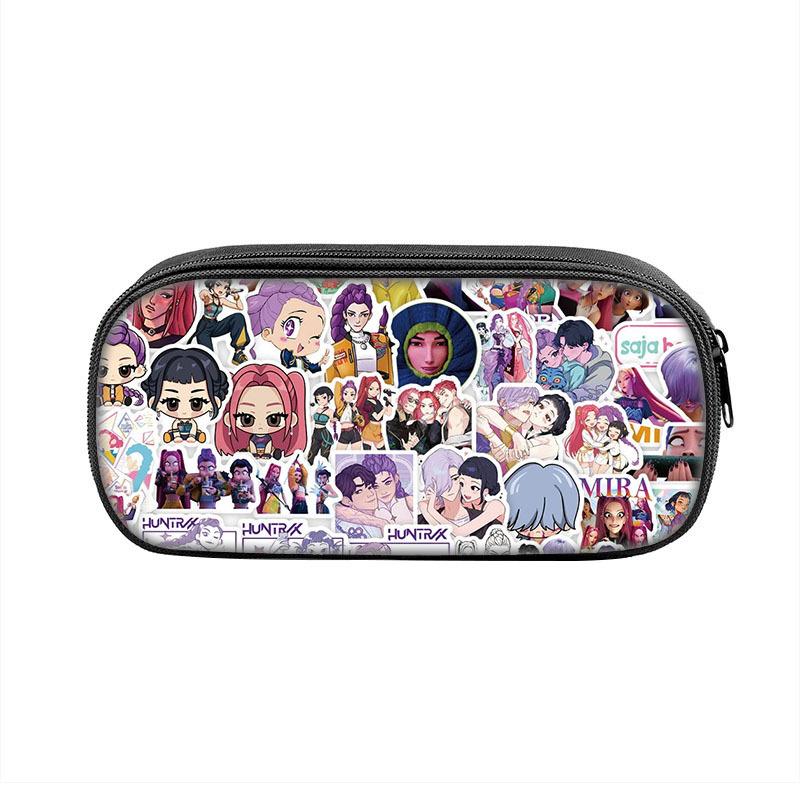 Demon Hunters Pencil Case KPop Demon Hunters Primary and Secondary School Children's Pencil Case Storage Bag CLE