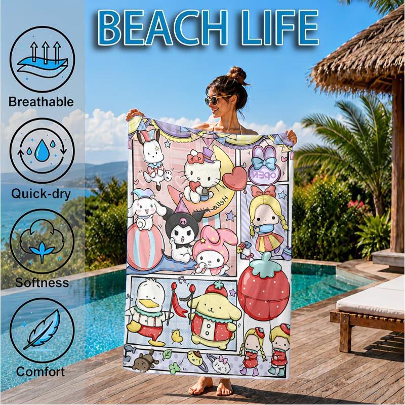 Kitty Party Beach Towel, Microfiber Beach Towel, Perfect For Pool, Beach, Travel, Home Decor Beach Party Fan Gifts