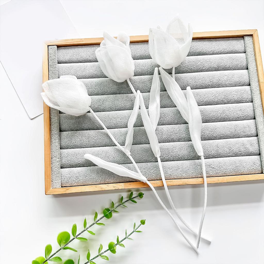 3D Fabric Flower Appliques Handmade Clothing Accessories Sweater Dress Sewing on Flower for Crafting Formal Costume