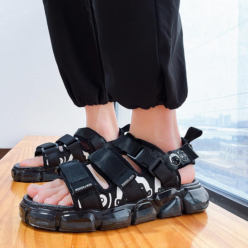 Outdoor Men Sandals Summer Leisure Beach Shoes Platform Sandal 2024 New Lightweight Male Ankle Strap Sandalias Flat Cartoon Shoe