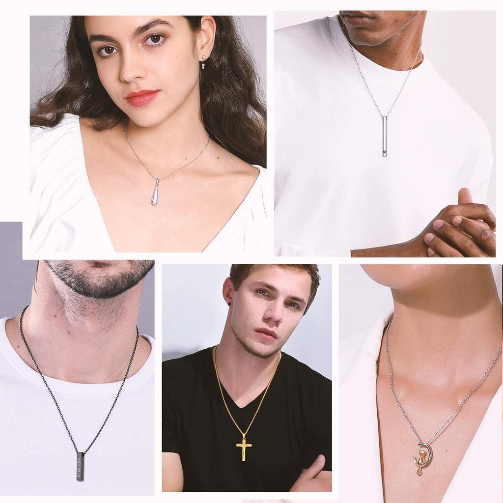 U7 Cremation Urn Jewelry Waterdrop Necklace for Ashes of Loved One Pet Dog Cat Hair Urns Bottle Memory Legacy Jewelry Gift