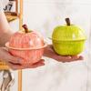 Creative Ceramic Saucepan with Lid Cute Food Fruit Bowl BPA Free Dessert Soup Bowl  Tableware