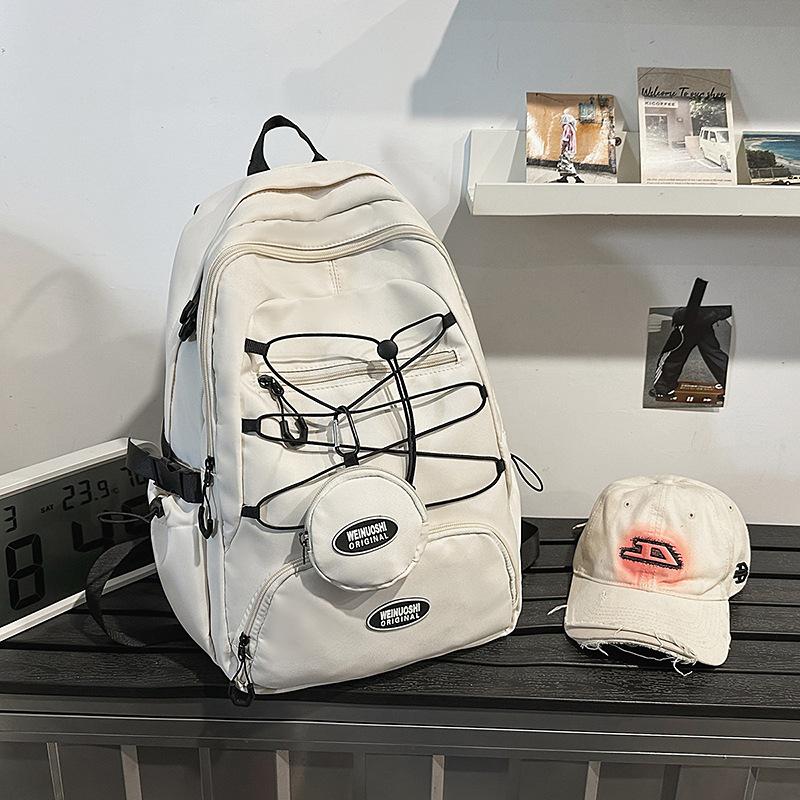 Schoolbag tooling versatile college student schoolbag new leisure sports large capacity high value backpack travel outdoor backpack