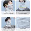 Ice Silk Sunscreen Face Mask With Ear Hooks - Unisex Summer Cycling Face Cover, Breathable Uv Shield For Face And Neck
