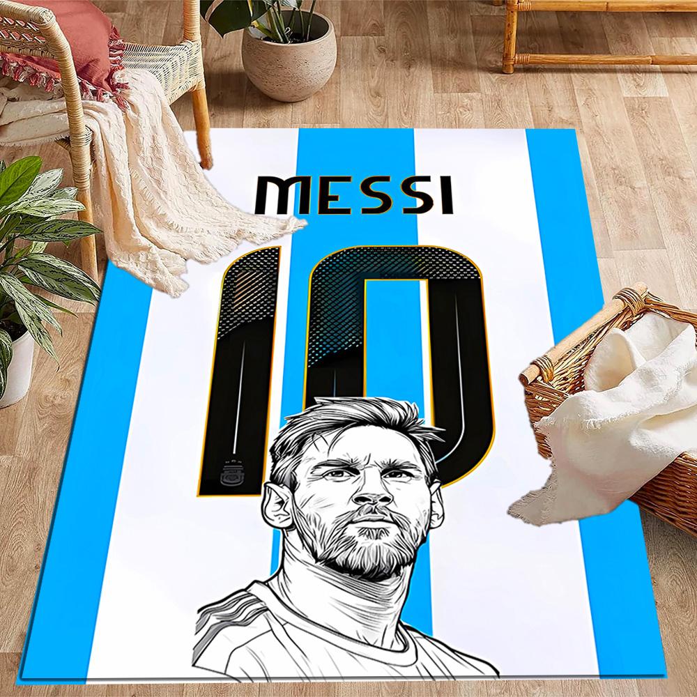 Argentina's Messi Action Carpet Design for Living Rooms Bedrooms Playrooms Kitchen Antislip Carpet Anime Office Decor Wedding Party Gift