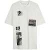 Loose Round Neck Printed Short Sleeve T-Shirt Unisex Tops Bright-White J322868-YAF
