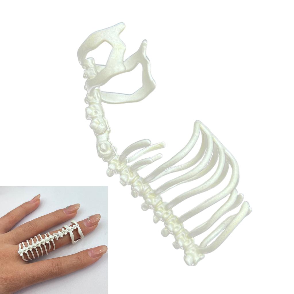 Adjustable Open Rings Unique Spine Designs Stylish Hollow Rings Suitable for Punk and Alternative Style Enthusiasts