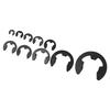 E Type Retaining-ring 580 Piece Set of Black Carbon Steel Shaft E Clips Snap Circlip Washers in 10 Sizes 15 10mm