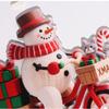 Plastic Christmas Decorations Snowman New Year Santa Claus Figurine Tabletop Display Add Atmosphere Xmas Holiday Ornaments