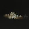 Exquisite Japanese Snowflake Women's Ring: 14K Gold-Plated S925 Silver, Platinum Commuting Style