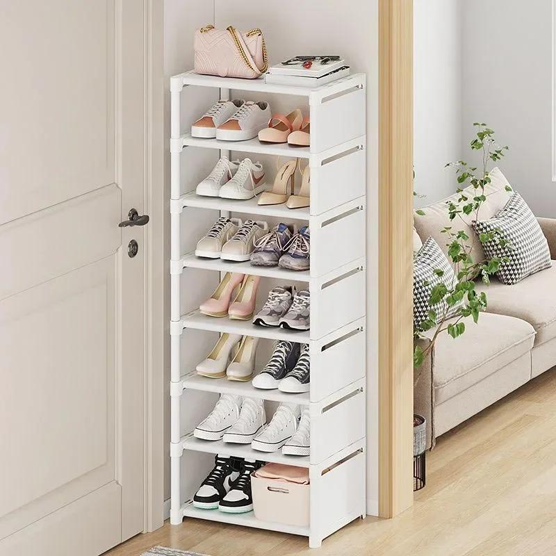 Shoe Organizer Shelf Multi-layer Stackable Dormitory Home Storage Stand DIY Wall Corner Space Saving Adjustable Shoe Organizer