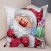 50 Style Merry Christmas Cushion Cover Decor Cute Cartoon Santa Claus Snowman Pillow Case Soft Plush Pillowcase for Sofa Home