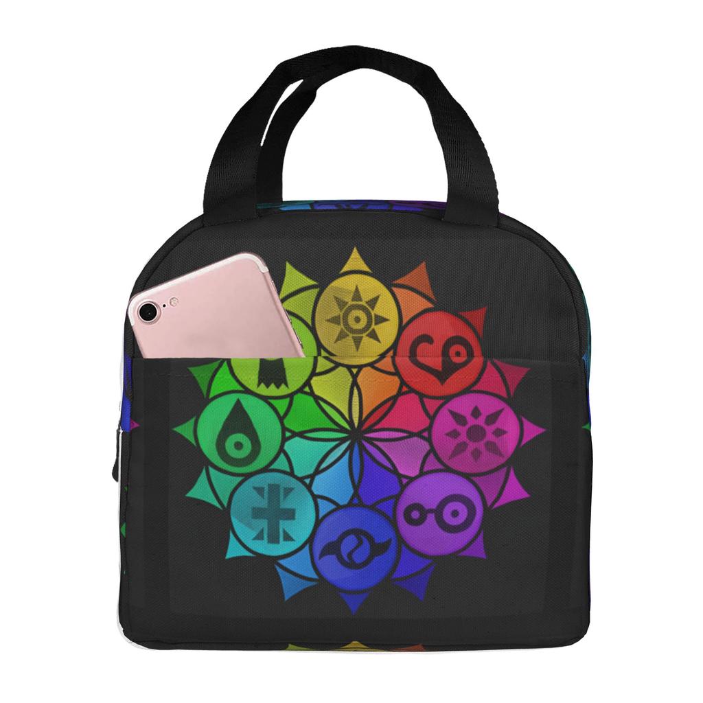 Custom D-Digimons Insulated Lunch Bag for Women Men Leakproof Cartoon Cooler Thermal Lunch Tote Office Picnic Travel