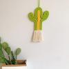 Cactus-shape Garden Ornament Wall Hanging Ig Bohemian Macrame Rainbow Wall Decor Handmade Macrame Rainbow Cactus-shape