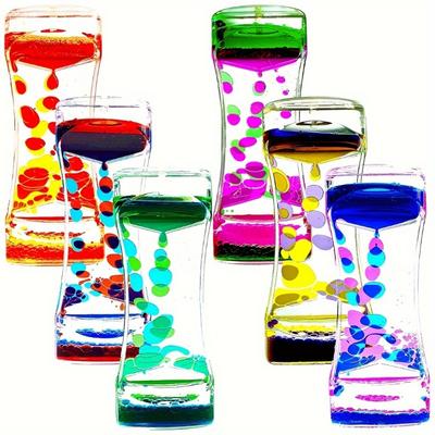 Temporizador de Movimento Líquido Brinquedo Sensorial Anti-stress Ampulheta Líquida Colorida