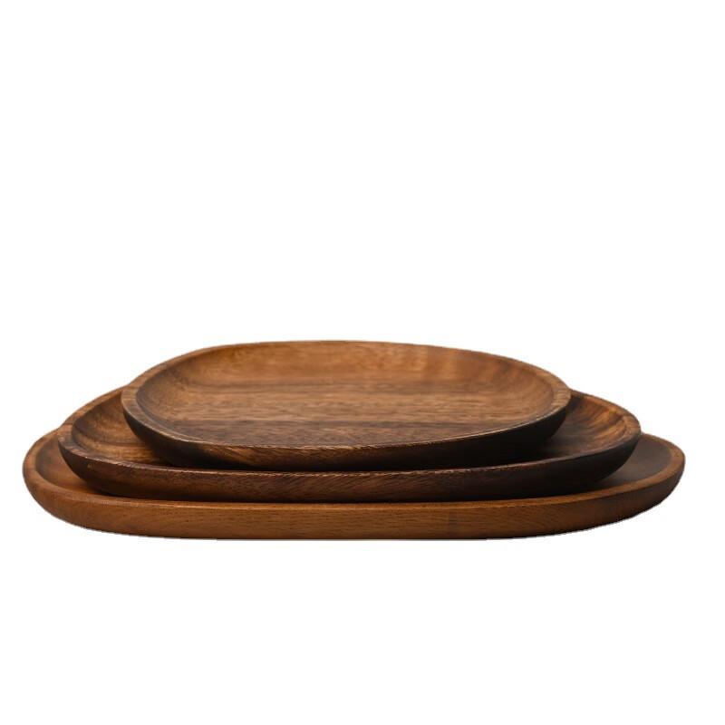 ZISIZ Akazienholz Kiesel Snackteller Set