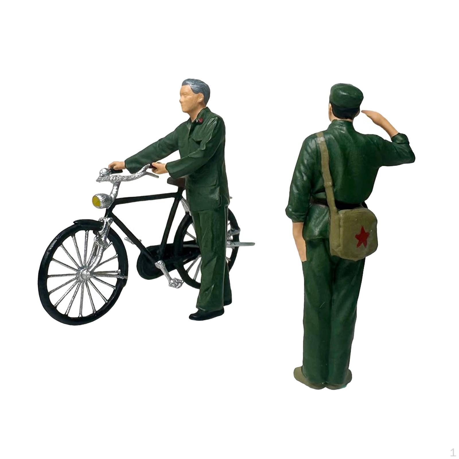 

1/64 Bike Men Figures Miniature People Model and Set for DIY Projects Scene Micro