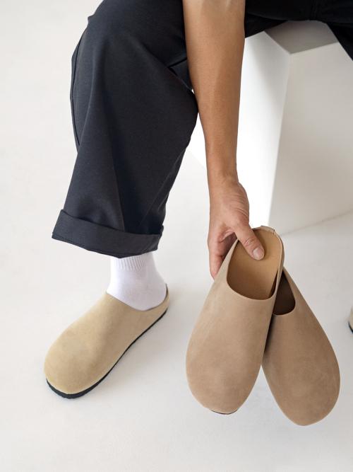 [BSQT by Classy] GO17 Grossmon Simple Mule Slipper 5014286714 Ivory-240
