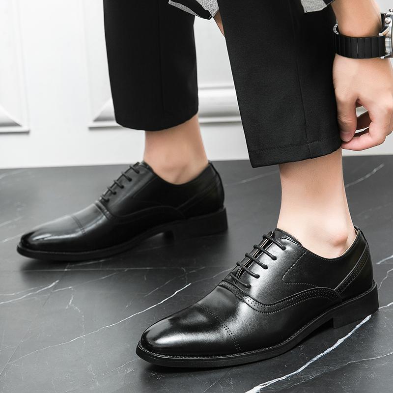 Men Retro Dress Shoes Black Brown European  American Style Business Office Fashion Derby Shoes Wedding Banquet Shoes Size 38-46