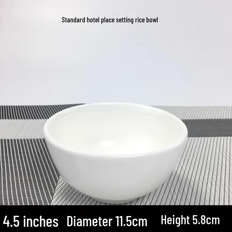 White Ceramic Rice & Noodle Bowl
