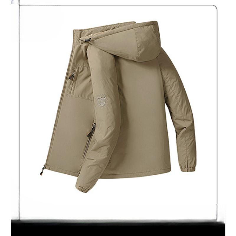 Casual Middle-aged Jacket Large Size Medium and Long Fleece Thickened Waterproof and Breathable Men's Jacket
