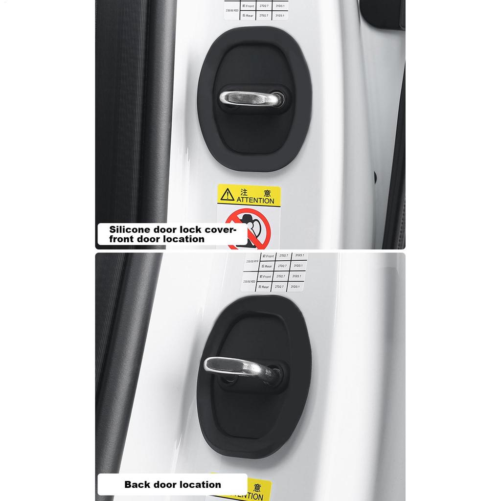 Car Door Lock Cover silicone door lock buckle protective covers Mute Buffering Cushion Car Styling Accessories Door Lock Decor