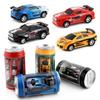 Small Can Small Cans Rc Car Battery Operated Plastic Remote Control Racing Vehicle With Roadblocks Micro Racing Car For Kids Young Boys