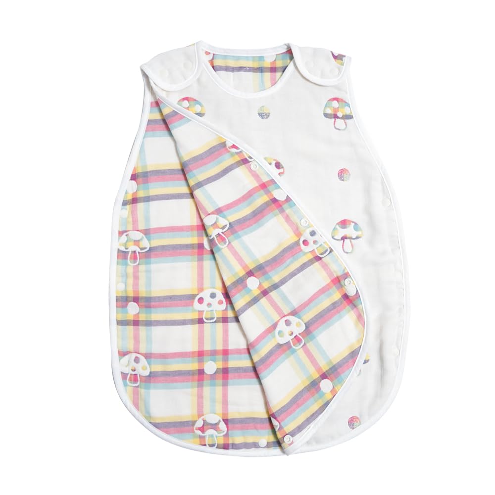 10mois Hoppetta Fluffy Gauze Baby for Newborns to Ages Champignon 58cm Product 24111000 - (6-Layer Gauze) Sleeper, 100% Cotton, 3, Deux, Length,