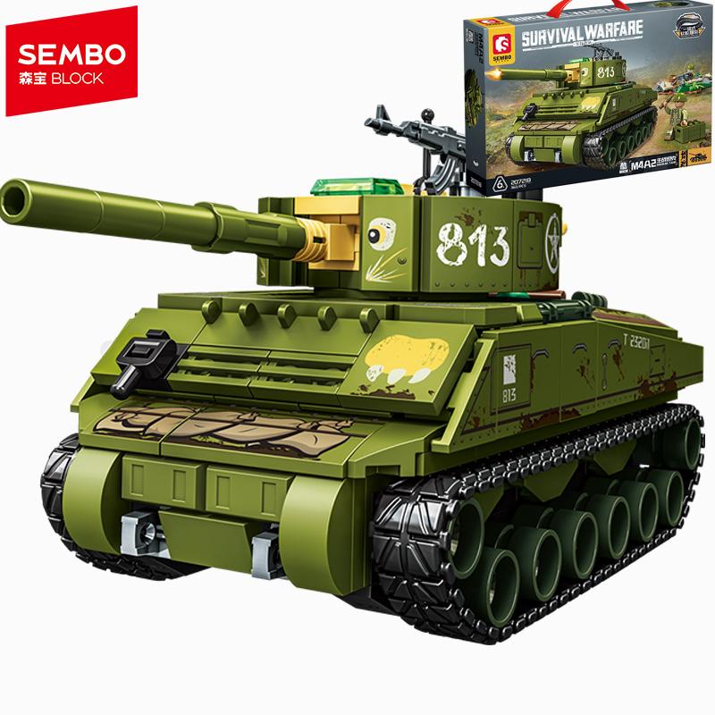 SEMBO BLOCK Tank Series Battle Tank Assemblage Building Blocks MOC Military Vehicle Soldiers Model Bricks Kids Toy Boys Gifts no box
