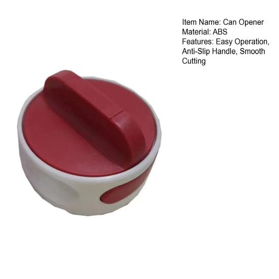 Manual Can Opener with Non-Slip Handle Smooth Edge Bottle Jar Opener for Kitchen Ergonomic Rust-Resistant Essential Tool for Cans Jars Bottles