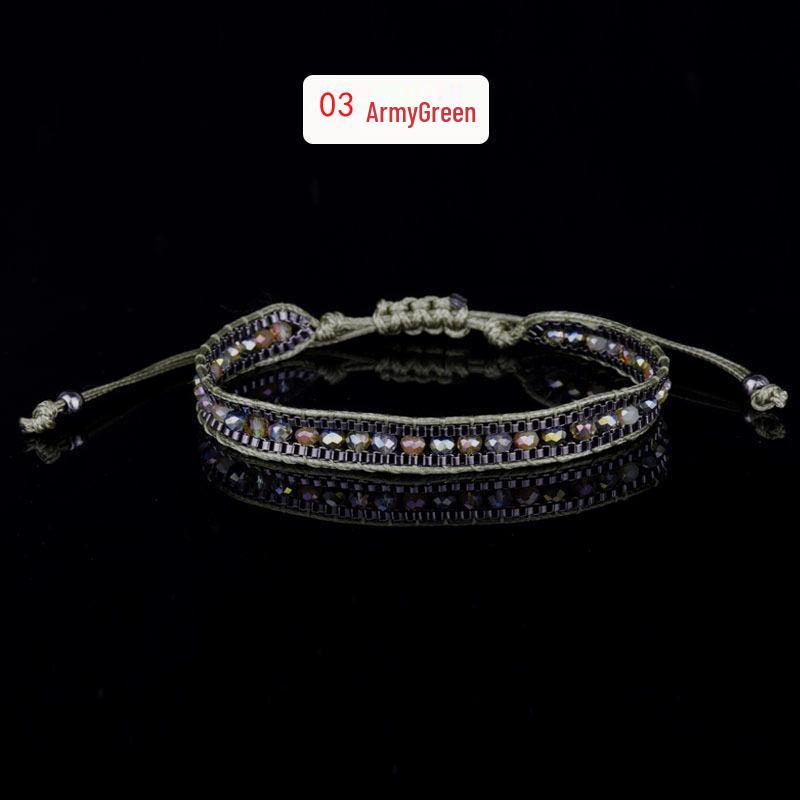 Retro Bohemian Crystal Rope Bracelet
