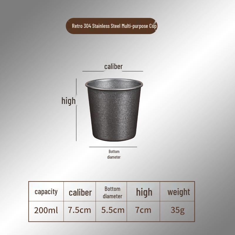 

Retro Aged Gold 304 Stainless Steel Drink Cup: Drop-proof, Portable Cup for Beer, Juice, and Cold Drinks