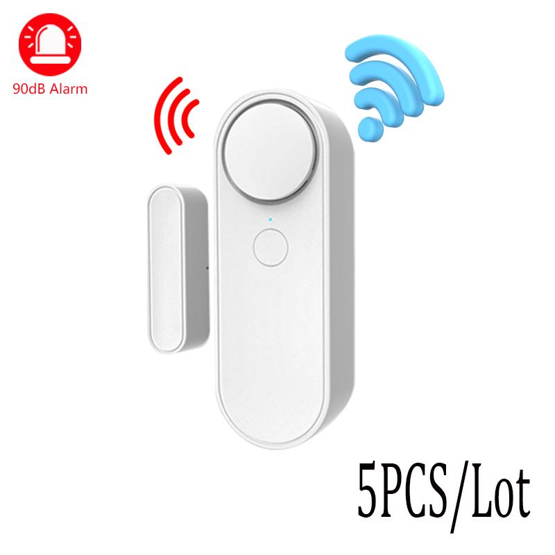 Tuya Wifi Door Sensor Window Entry Security Burglar Open/Closed Detectors Home Alarm System Independence Alert Scene 90dB Siren