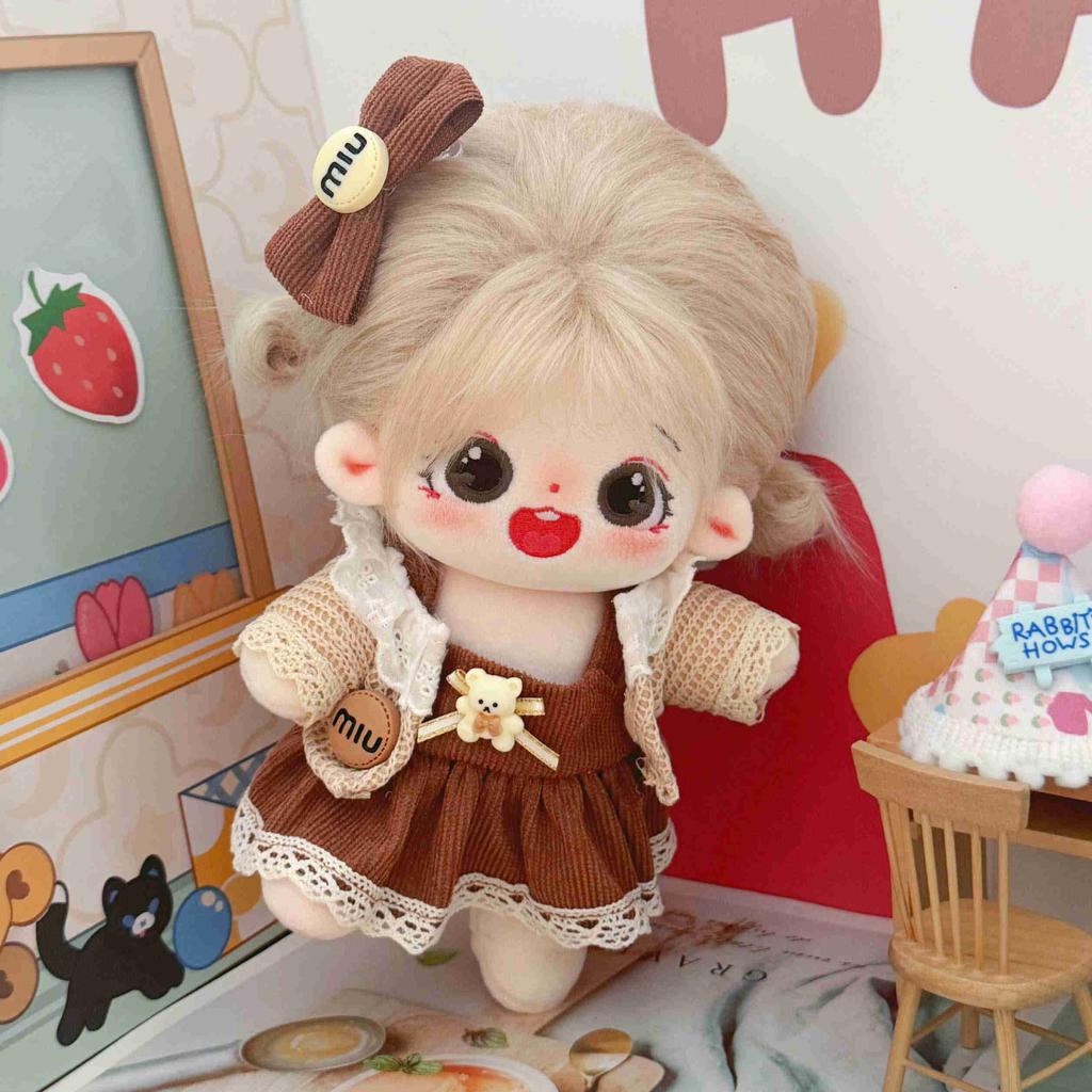 20cm Kawaii Bekleidete Idol Baumwollpuppe Niedliche Kuschelpuppe DIY Plüschpuppe Weihnachts-Geburtstagsgeschenk für Mädchen Kinder