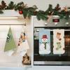 2/4/6pcs Set Kitchen Towels Snowman Christmas Tree patternHand Towels Christmas Decorations for Home Noel Dish Towels Gifts