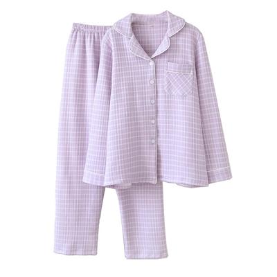 IDOHEMO Size XL Women's Pajamas, Loungewear, Cotton, Purple,
