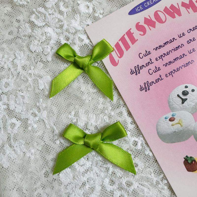 50/100 Pcs Fresh Pink Ribbon Bows Small Size Satin Ribbon Bow Flower Craft Decoration Handwork DIY Party Decoration