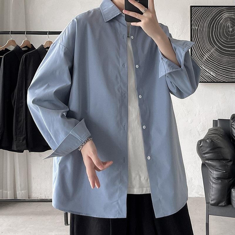2026 Men Oversize Shirts Spring Men Preppy Shirt Unisex Woman Casual Street Fashion Blouses Streetwear Men Clothing