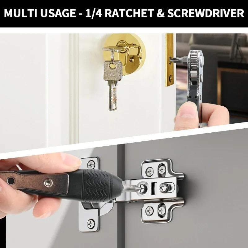 L-shaped Mini 36-tooth Ratchet Screwdriver Two-way Right Angle Screwdriver For Narrow Small Space Gap Repair Hand Tool