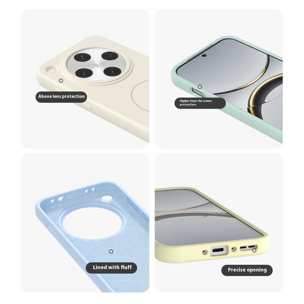 For Oppo Find X8 Pro 5G Liquid Silicone Case Compatible with MagSafe Skin-Touch Phone Cover