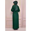 Pearl Detail Evening Dress Emerald Asm2553