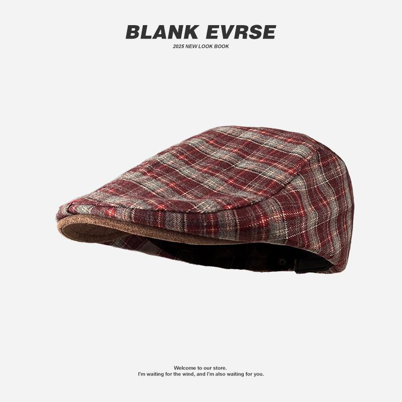 British style retro forward hat women spring and autumn versatile anti-wearing beret fashion big head circumference show face small hat trend