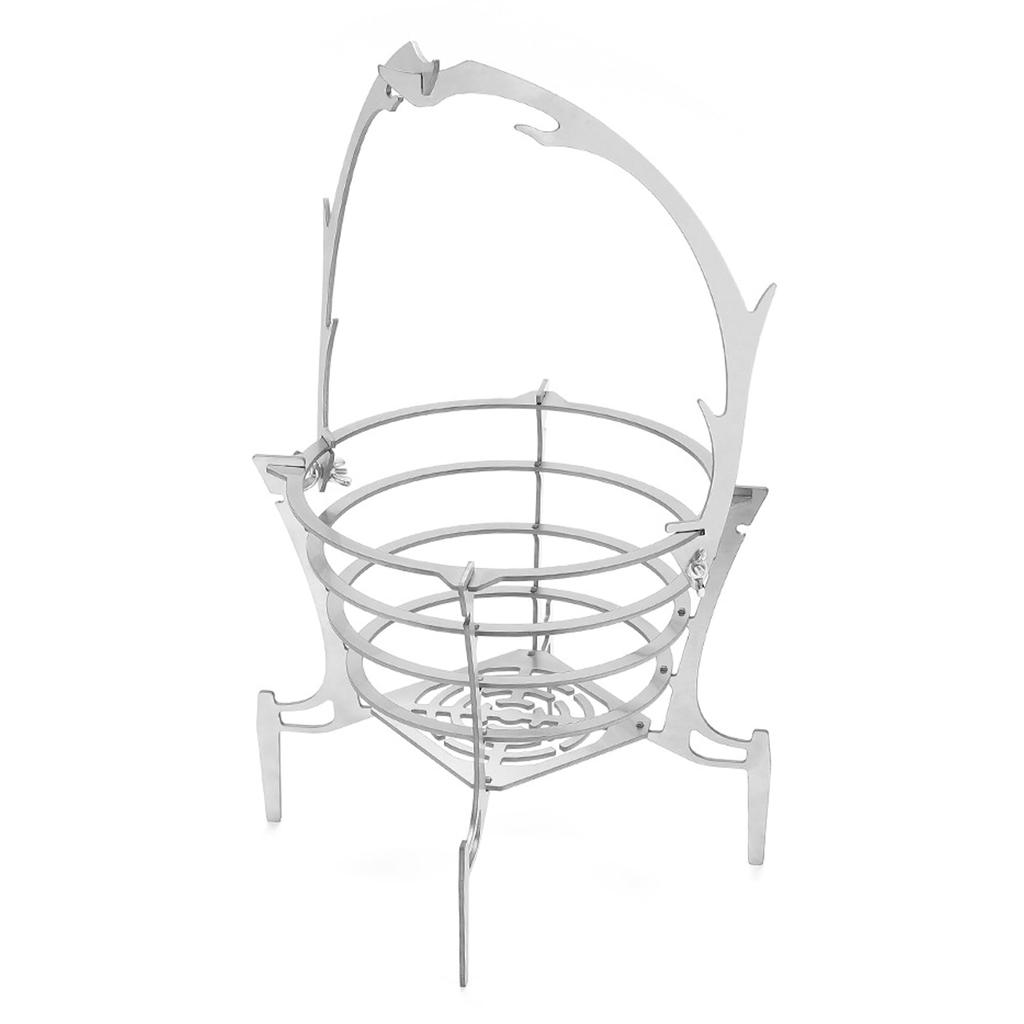 Fire Pit for Solo Easy Stainless with Storage for Outdoor Activities and Mountain Climbing Compact, Antler-shaped Camping, Assembly, Lightweight,