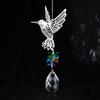 Hanging Metal Hummingbird Suncatcher Prisms Suncatcher Faux Crystal Window