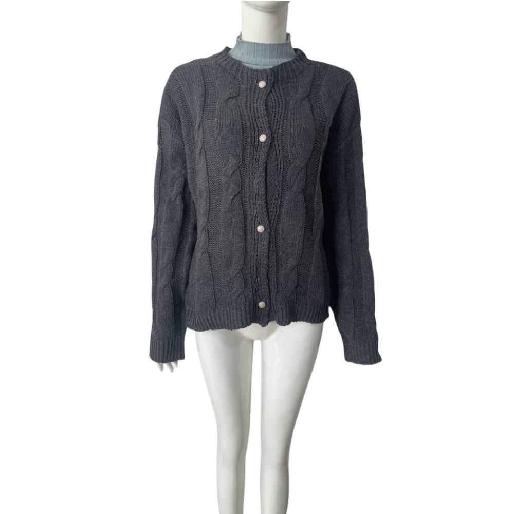 New Autumn and Winter Sweater, Women's Thick-knit Knit Cardigan, Short Loose Button Coat