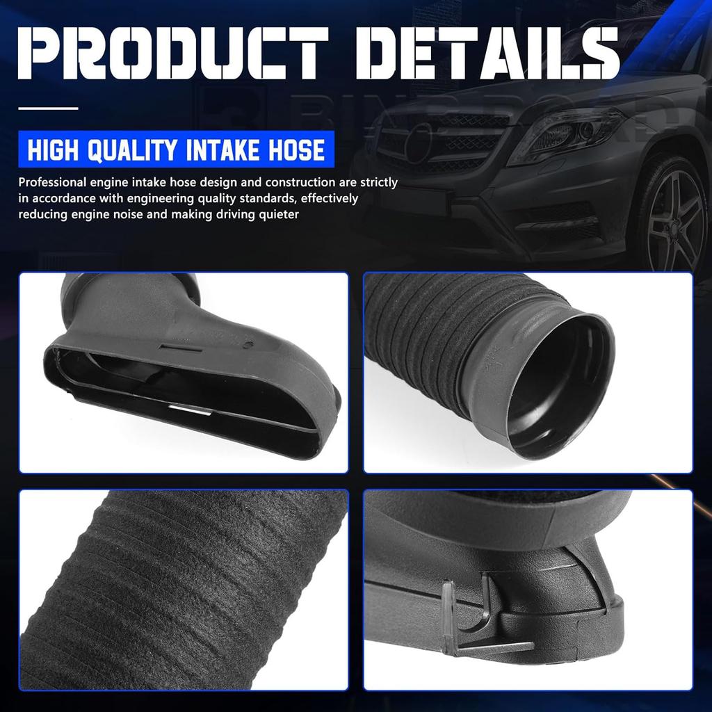 Pair of Air Intake Inlet Duct Tube Hose 2720902982 + 2720902882 Compatible with Mercedes Benz GLK350 2010 2011 2012