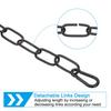 PATIKIL 1.82 M Black Finish Lighting Hanging Chains, Set of 2, Metal Loop Chains for Hanging Plant Pendant Chandelier Light Fixtures