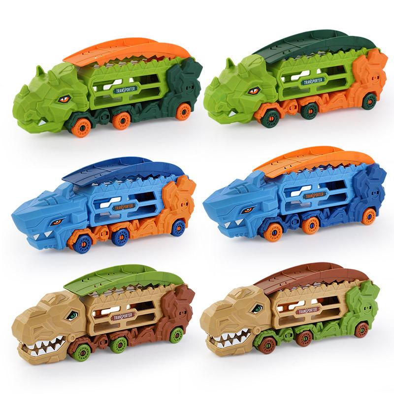 Triangle Dragon Multi layer Track Storage Car -Can Accommodate Multiple Cars, can eject Track Toy Car - Puzzle Science Dinosaur
