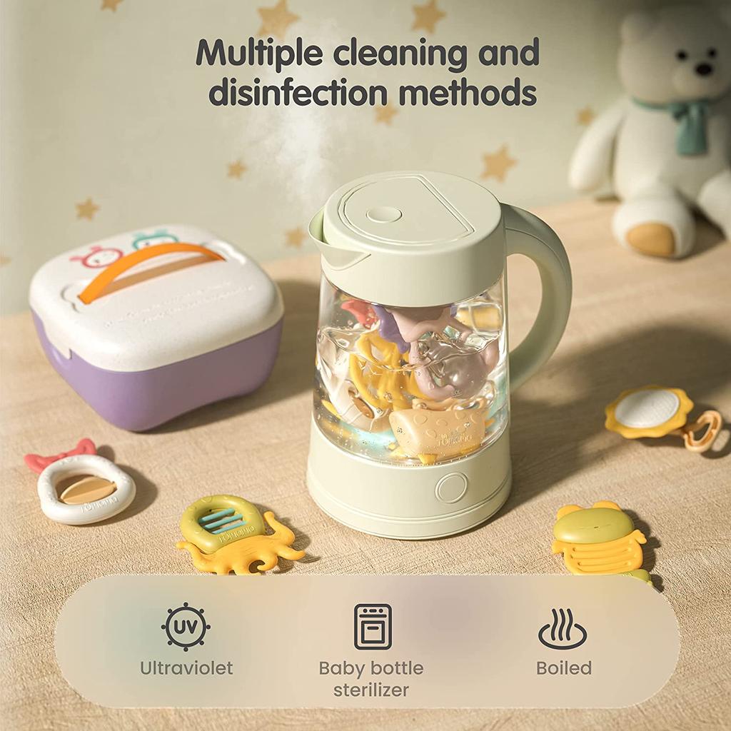 10 Pack Baby Rattle Toys with Storage Box,Infant Grab and Spin Rattles, Early Educational Toys for Newborn Baby Gifts 3, 6, 9,12 Months Girls and Boys